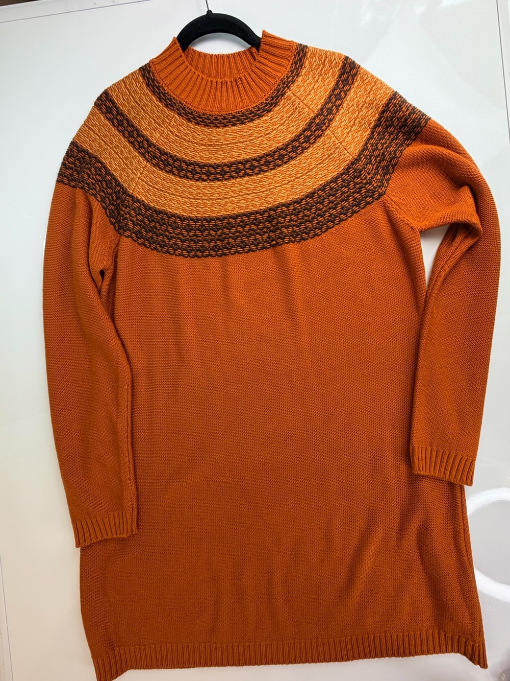 KUHL Lucia Sweater Dress in Copper Orange XL